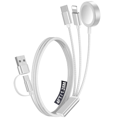 Travel Essentials for Apple Watch Charger,3-in-2 Multi Charging Cable