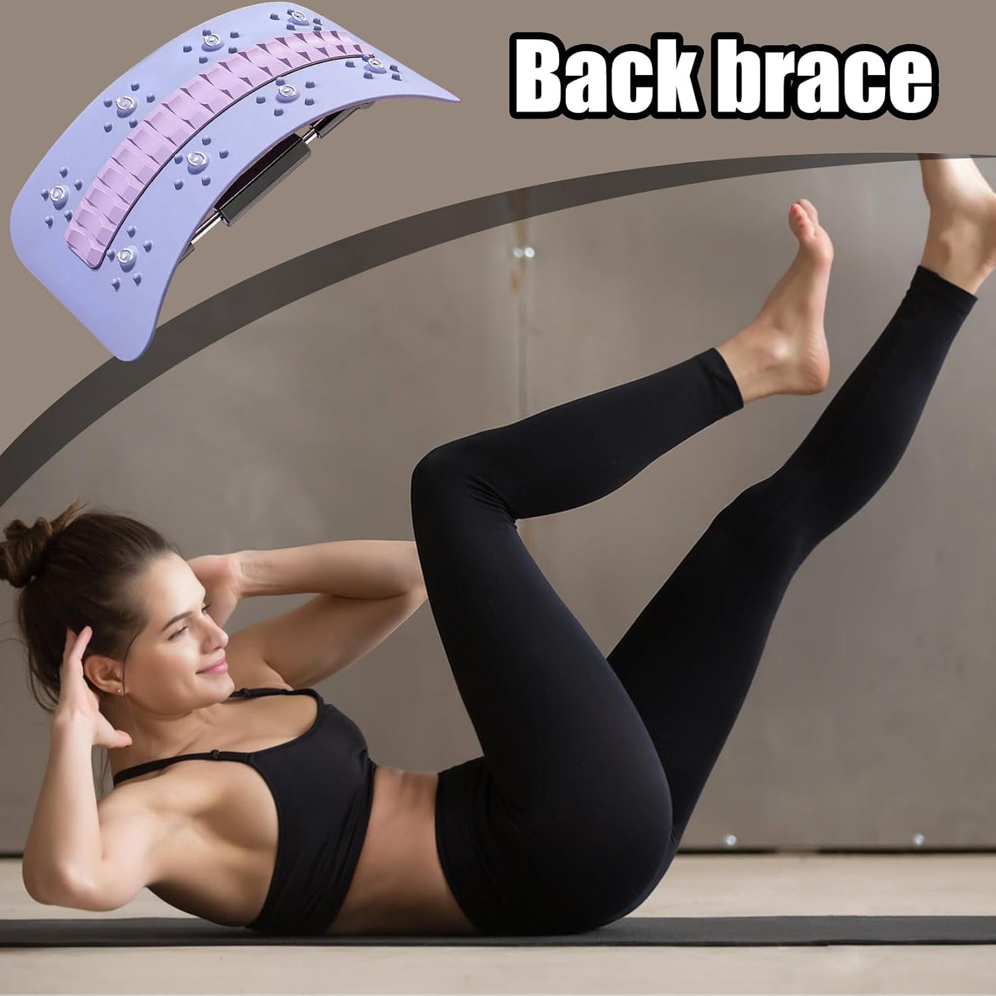 Back Stretcher Device, Multi-Level Back Support Adjustable, Spinal Board Massager with Curved Design, Stretching Equipment Tool Relieves Tension, for Daily Stretching and Relaxation