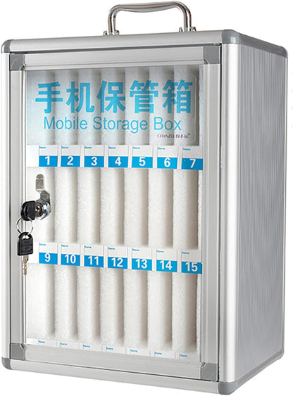 Cell Phone Charging Stations Phone Storage Cabinet Phone Storage Locker 24,36, 48, 60 Position Cell Phone Storage Box Pocket Chart Storage Locker Box With A Security Lock Can Be Carried (36slots )