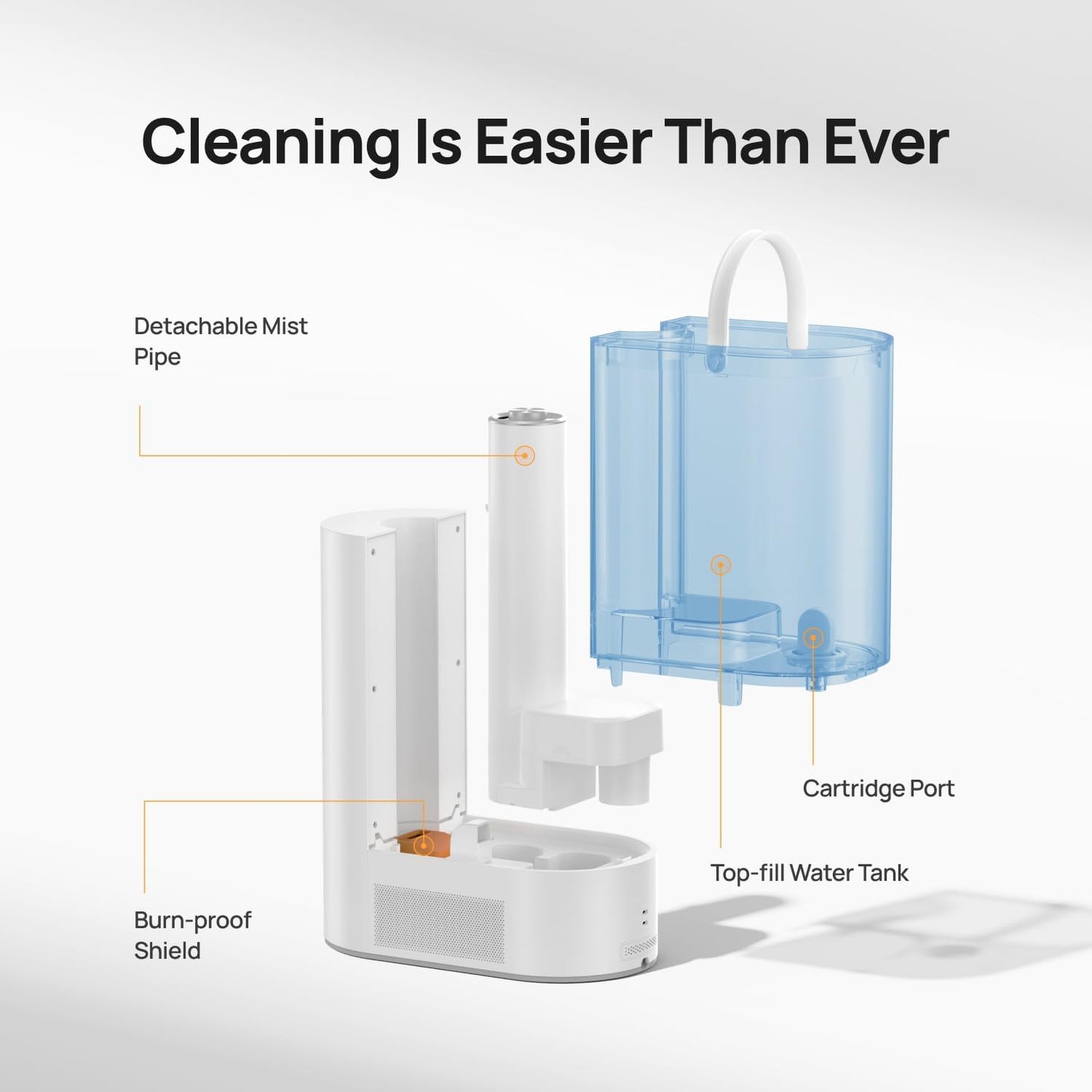 DREO 6L Smart Warm & Cool Mist Humidifiers for Bedroom HM713S | 60-Hour Quiet Runtime for Large Room, 500ML/HR Output, Smart Humidity Sensor, Indicator Light, Works with Alexa & Google