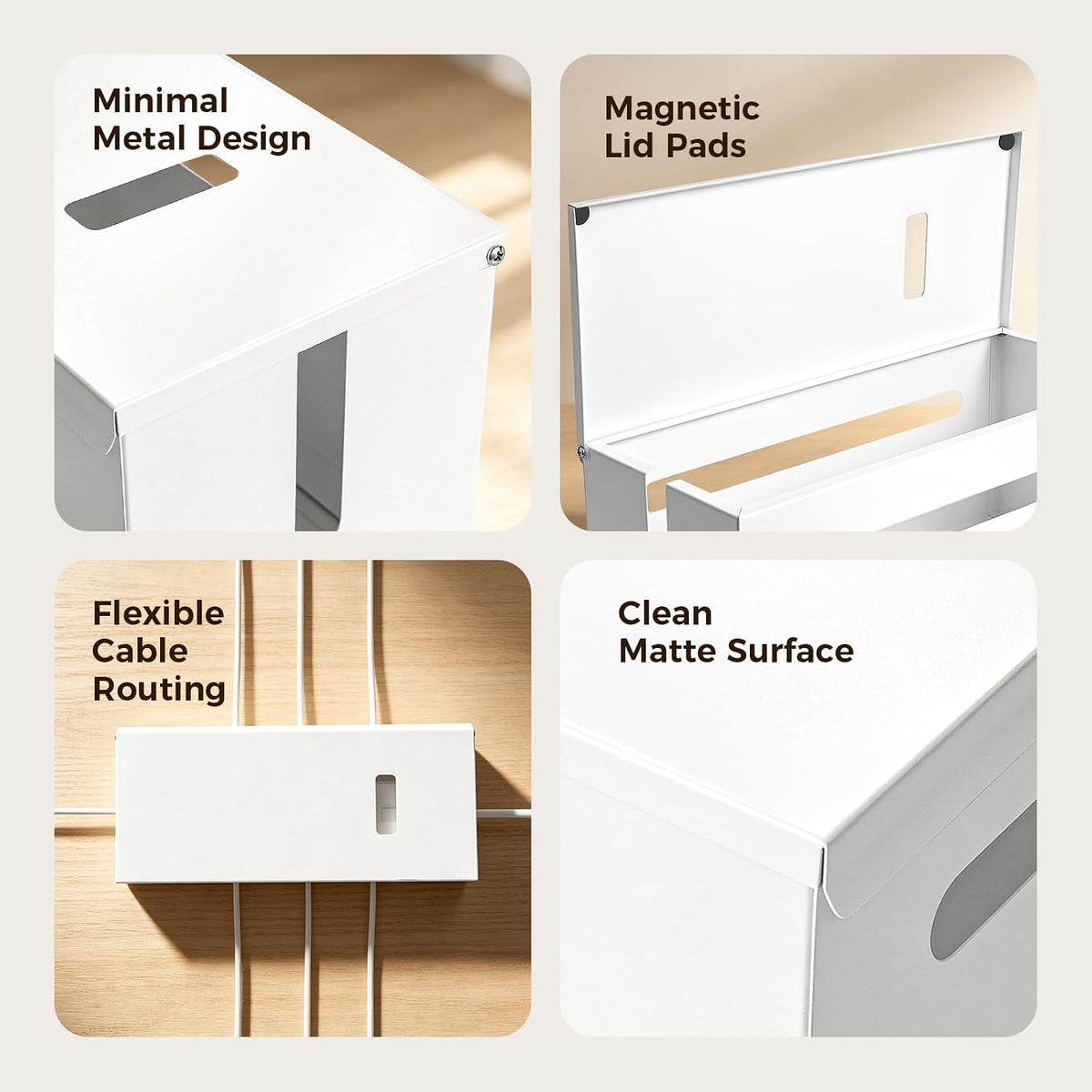 Metal Large Cable Management Box Cord Hider Wire Organizer Boxes