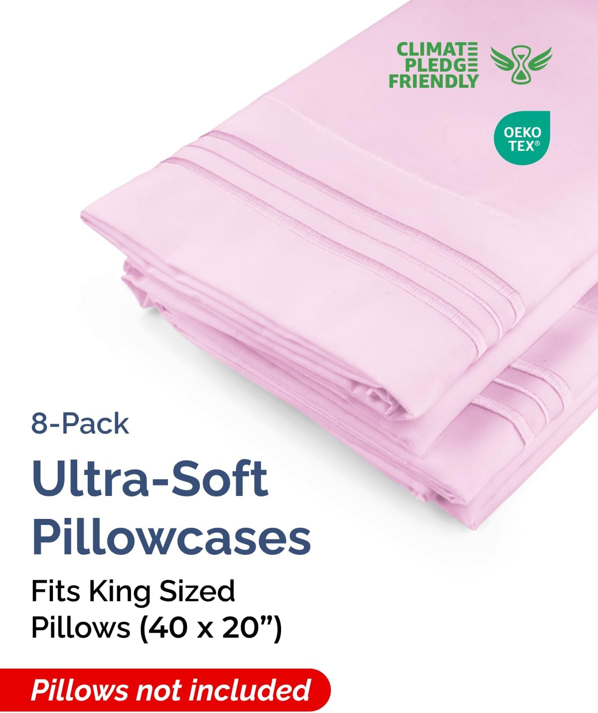 Standard Pillow Cases Set of 10 - Ultra Soft Hotel Quality Pillowcase Covers - Comfy, Cozy & Wrinkle Free - Shrink, Stain and Fade Resistant - Machine Washable Pillow Protectors - 10 Pcs Set - White - Colors A