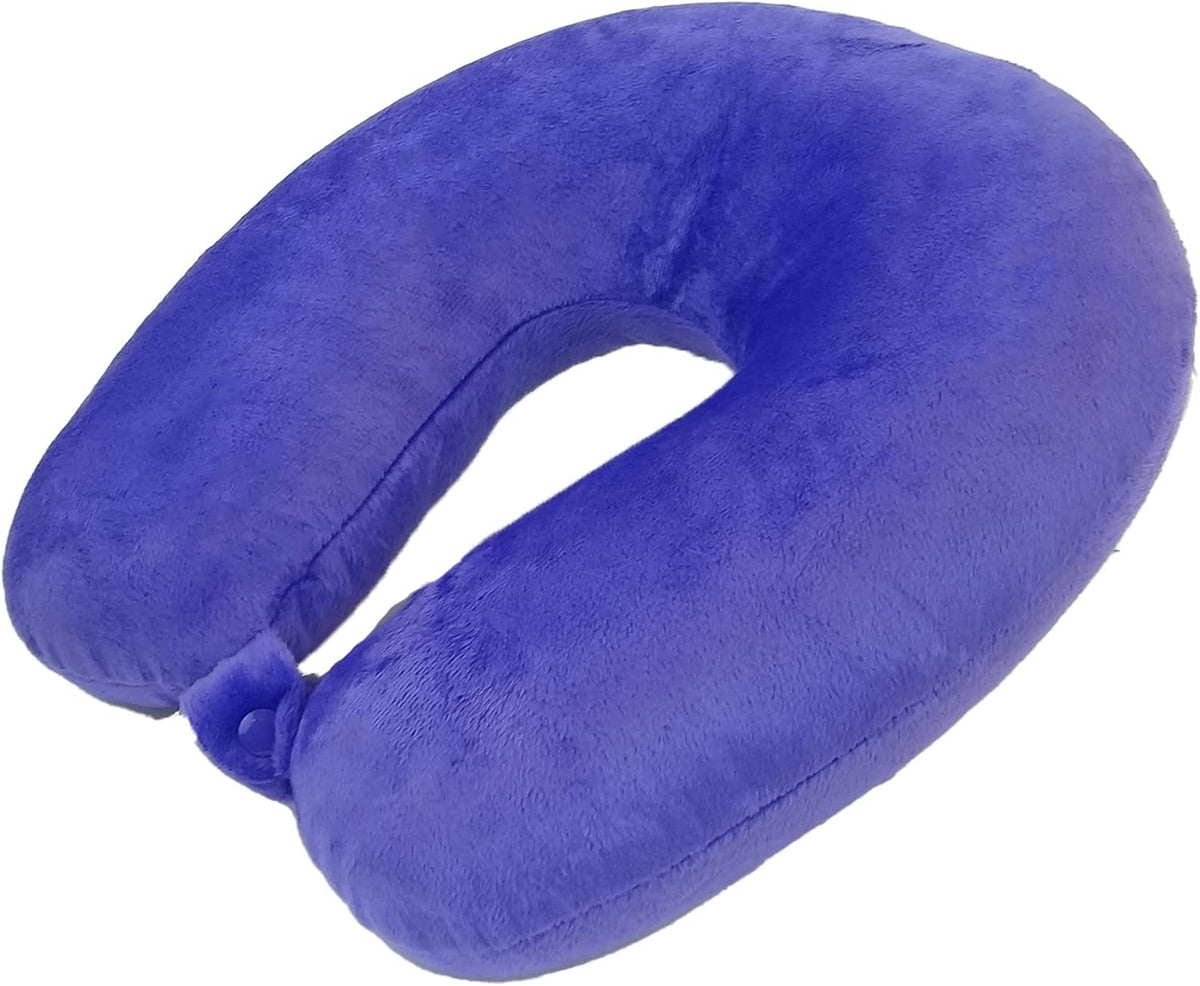 Wolf Essentials Adult Fleece Travel Neck Pillow for Airplane, Charcoal