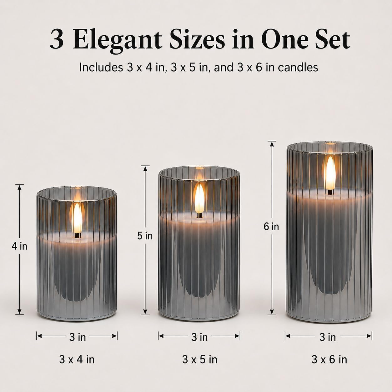 ANGELLOONG Flickering Flameless Candles, Realistic Battery Operated Candles with Remote and Timer, Set of 3 LED Candles for Fall Room Home Wedding Decor Centerpieces Table Party Christmas Decorations