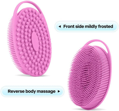 Silicone Body Scrubber, Exfoliating Body Scrubber Silicone, 3pack Soft Loofah Silicone Body Scrubbers for Use in Shower, Shower Scrubber for Body, Silicone Scrubber Men Women for All Skin