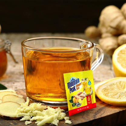 Jamaica Mountain Peak Original Ginger Tea, Unsweetened, 14 x 0.42 oz Sachets (Pack of 3) - Total 42 Sachets