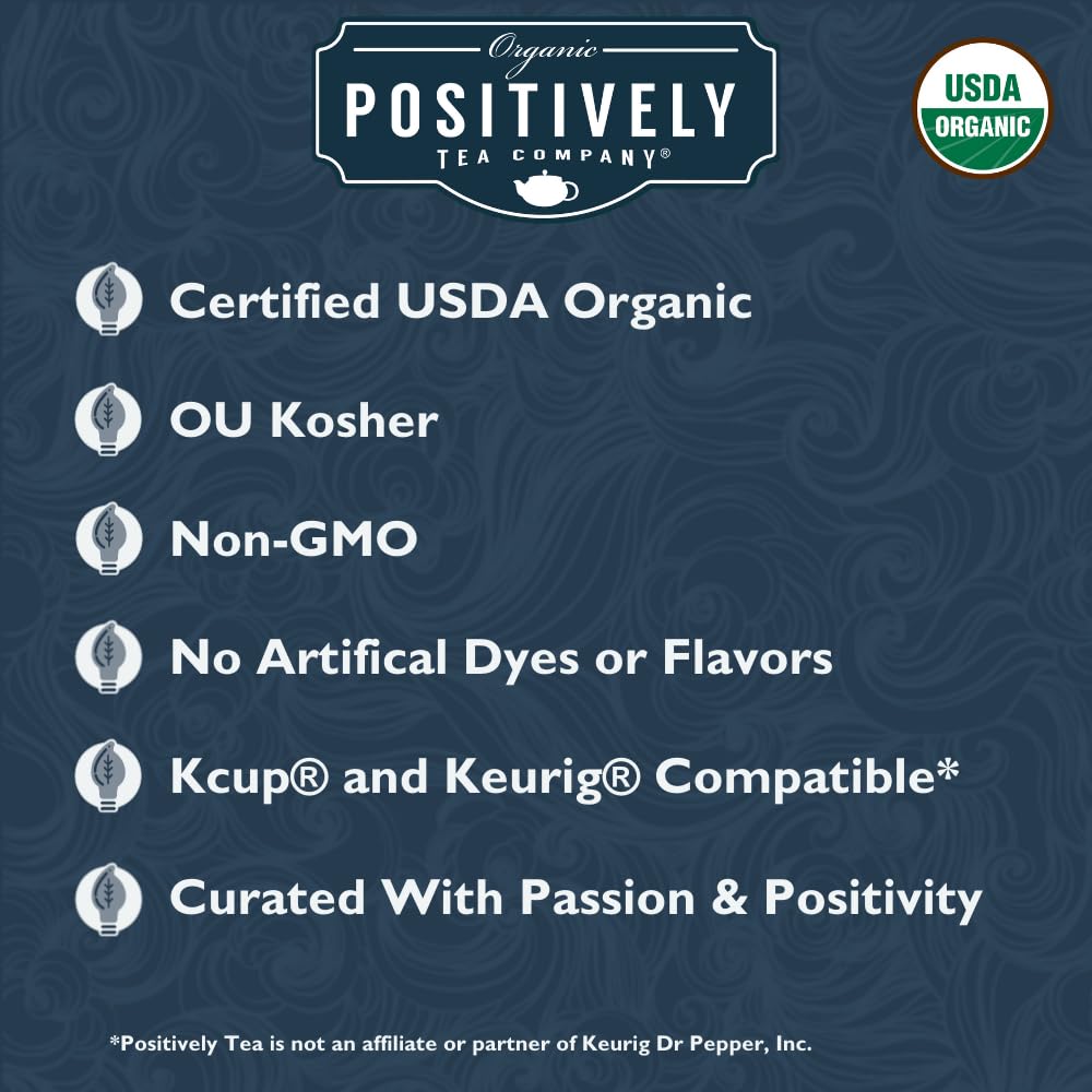 Positively Tea, Organic Earl Grey De La Crème, K-Cup® Compatible, 24 Pods