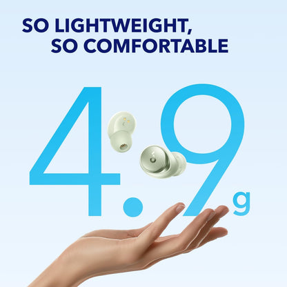 Soundcore by Anker Space A40 Auto-Adjustable Active Noise Cancelling Wireless Earbuds, Reduce Noise by Up to 98%, 50H Playtime, Comfortable Fit, App Customization, Wireless Charge (White)