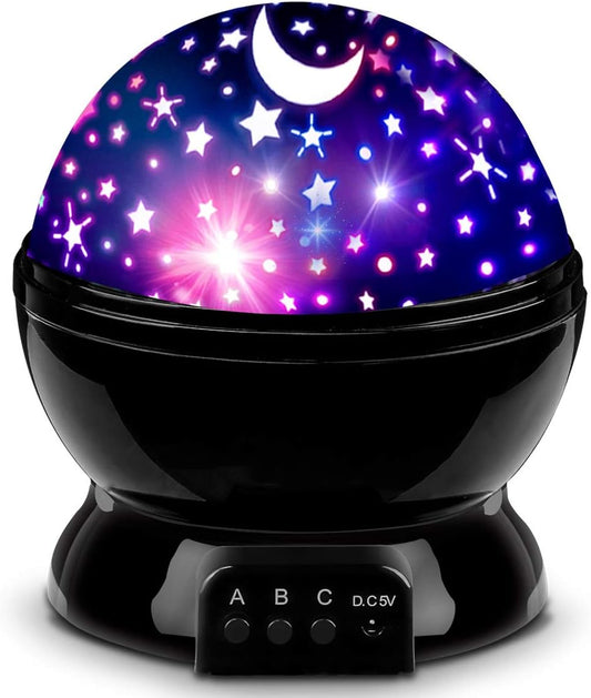 MOKOQI Star Projector Night Lights for Kids - Fun Gifts for 1-4-6-14 Year Old Girls Night Light Projector Rotating Star Sky Moon Light Projector for Kids Bedroom Decor -Pink