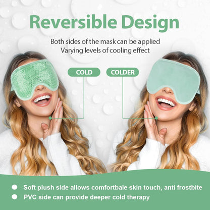 NEWGO Cooling Eye Mask for Puffy Eyes, Cold Eye Mask Eye Ice Pack for After Eyes Surgery, Tension Stress Relief, Itchy Eyes, Headaches, Dark Circles - Blue