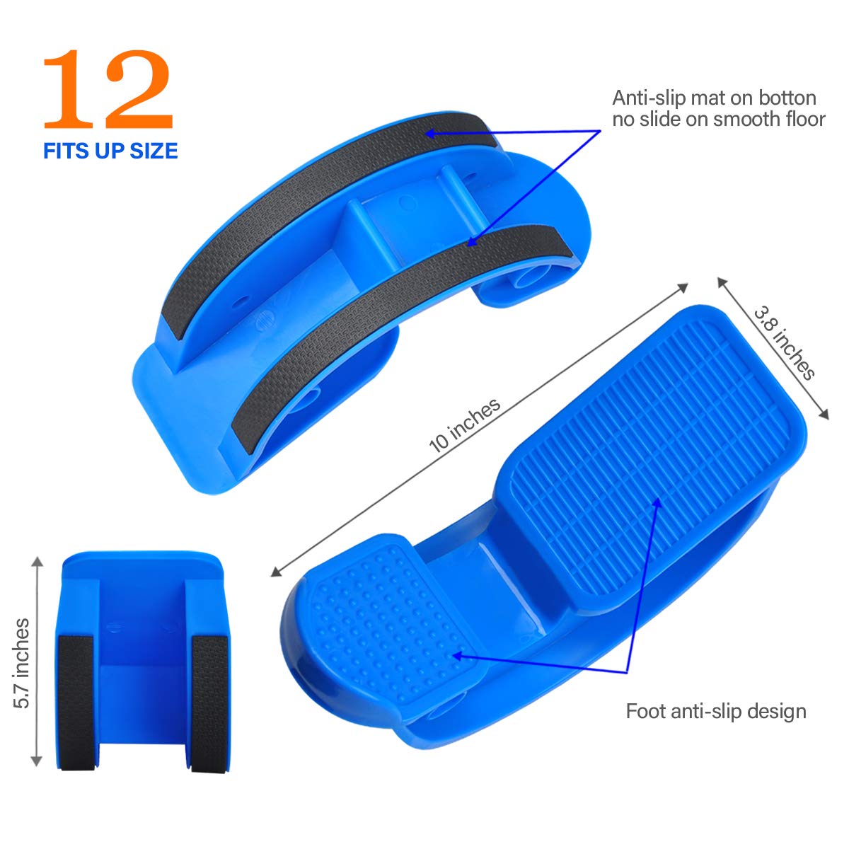 Foot Rocker Calf Stretcher Ankle Plantar Board for Achilles Tendonitis, Muscle Stretch, Feet and Shin Splint Pain Relief - Improve Calf Flexibility, Ankle Mobility - Rose