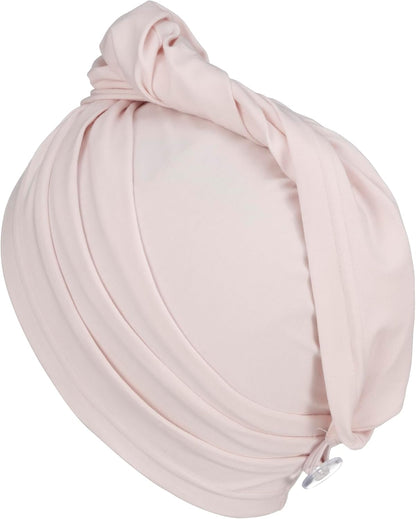 2 Pack T-Shirt Hair Plopping Towel for All Textures - Cotton Blend Water Absorption Turban with Secure Button - Moisture Gentle Styling and Setting Wrap - Sage & Pink
