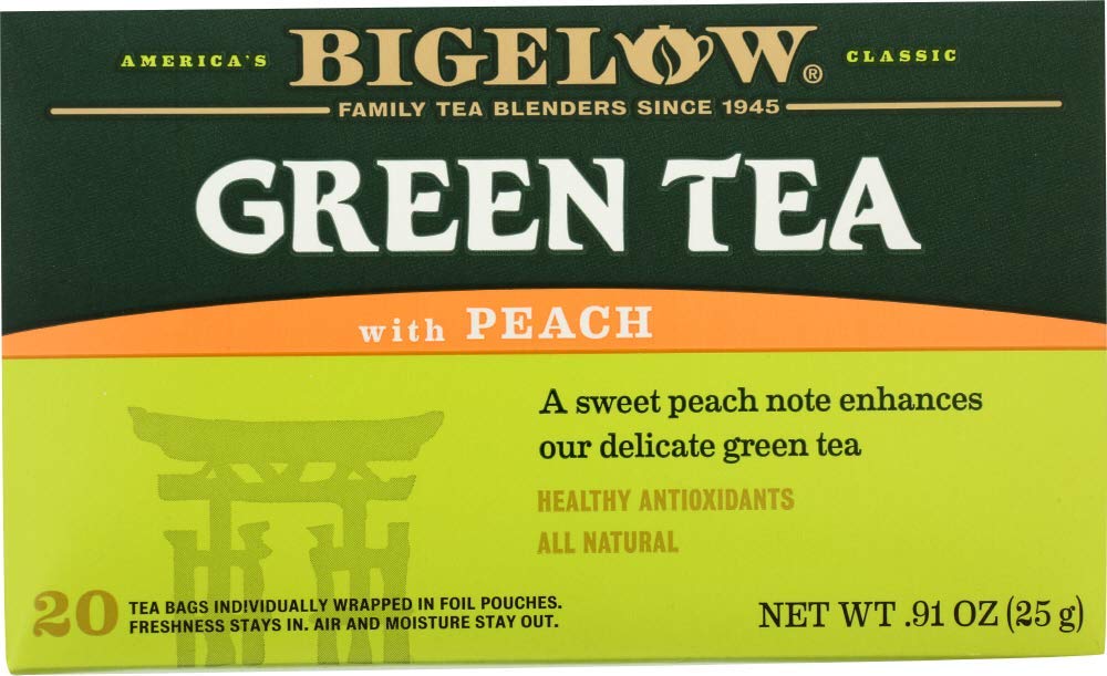 Bigelow Tea Green Tea with Mint, Caffeinated Tea with Green Tea and Peppermint, 20 Count (Pack of 6), 120 Total Tea Bags