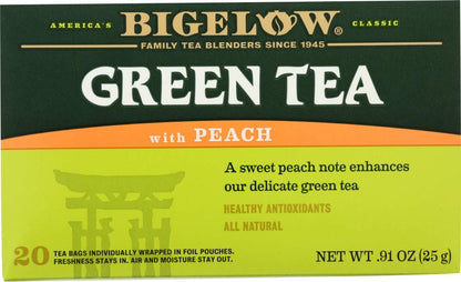 Bigelow Tea Green Tea with Mint, Caffeinated Tea with Green Tea and Peppermint, 20 Count (Pack of 6), 120 Total Tea Bags