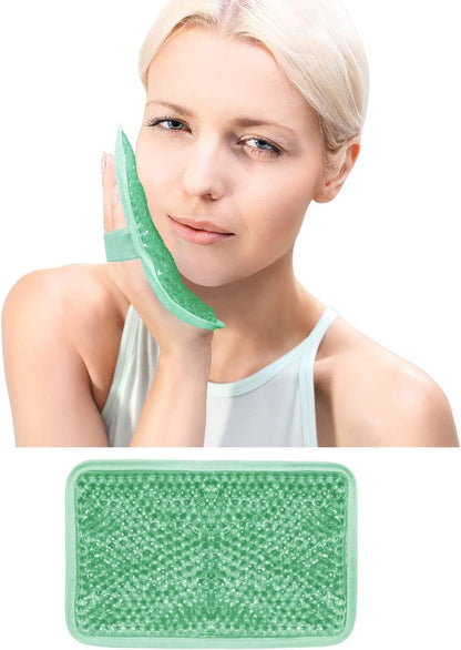 Gel Beads Ice Pack Ice Bag with Strap-1 Pack Reusable Hot & Cold Pack Compress for Knee, Shoulder, Foot, Back, Ankle, Neck, Hip, Elbow, Wisdom Tooth-7.76''x4.93''(Blue)