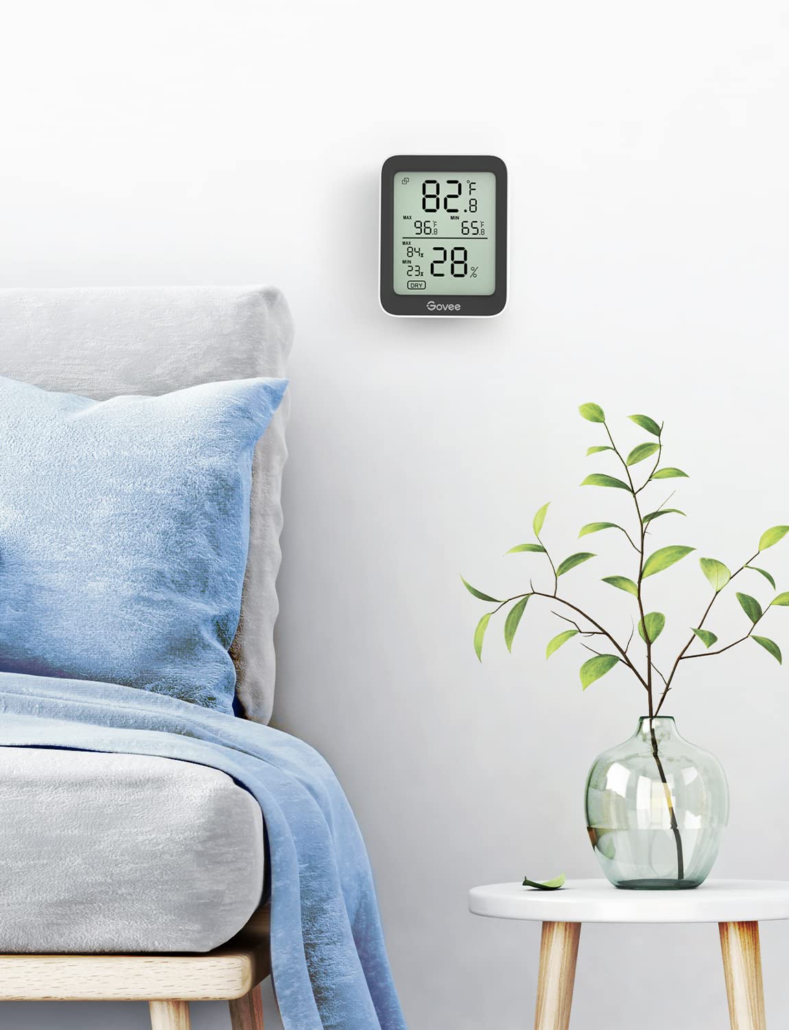 Govee Indoor Hygrometer Thermometer 2Pack H5075 with Bluetooth App Control | Room Temperature Humidity Meter, 164ft Remote Monitor, Smart Alerts, 2 Years Data Storage Export, for Bedroom Wine Cellar