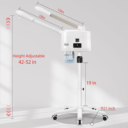 Professional Facial Steamer for Deep Hydration,2in1 Ozone Face Steamer with 5X Magnifying Lamp,Suitable for Home Use or Beauty Spa Deep Cleansing and Hydration