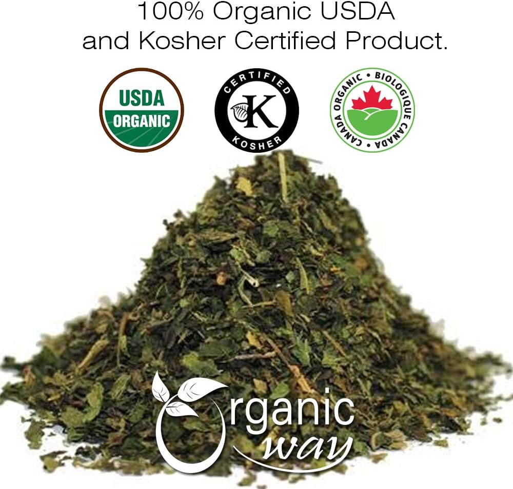 Organic Way Nettle Leaf Cut & Sifted - Herbal Tea - Origin Albania (8 Oz)