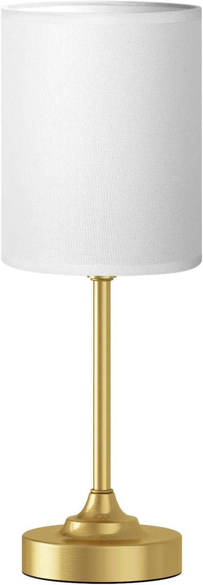 Small Bedside Table lamp for Bedroom - 3 Color Temperatures Bedside Lamps with USB C and A Ports, Pull Chain Table Lamps with AC Outlet, White Nightstand Lamps with Black Metal Base for Kids Reading