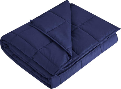 L'AGRATY Weighted Lap Pad 7lb: Small Weighted Blanket for Adults - Cooling Portable Travel Blanket for Relaxation Sleeping - Washable All-Season (29" x 24")