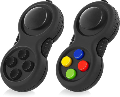 Original Fidget Toy Game, Rubberized Classical Controller Fidget Concentration Toy with 8-Fidget Functions and Lanyard - Excellent for Relieving Stress and Anxiety