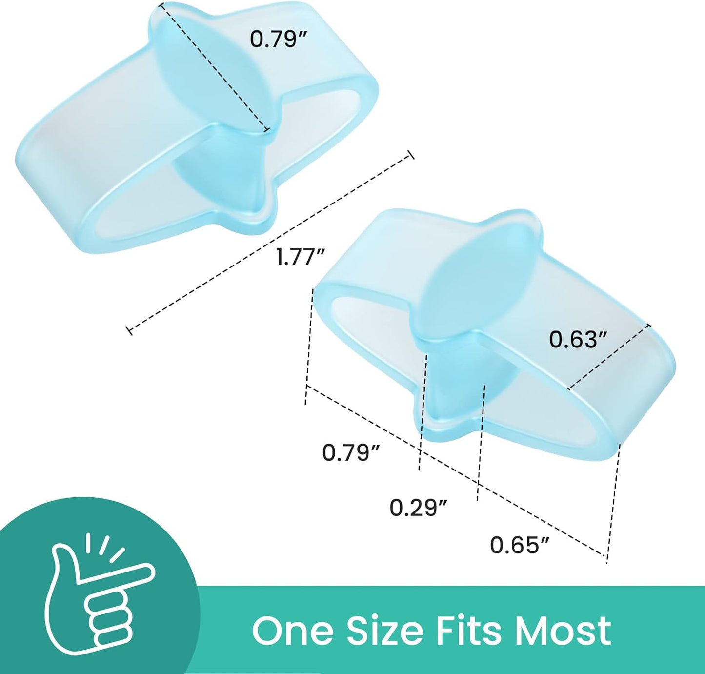 Welnove Pack of 12 Bunion Corrector, Toe Separators with 2 Loops, Big Toe Spacer Suitable for Bunion and Overlap Toe (White)