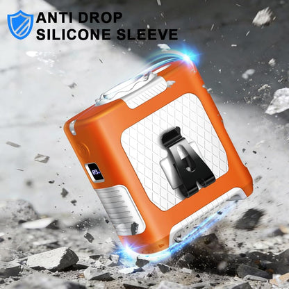 AINFTIME 2025 Portable Waist Clip Body Fan 10000mAh Personal Wearable 8-40H Powerful Outdoor (10000mAH / Green)