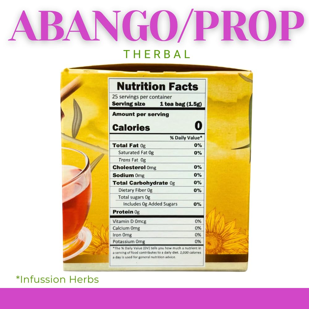 Therbal Abango Herbal Tea with Propolis & Echinacea – 25 Tea Bags – Natural Caffeine-Free Infusion – Winter Herbal Blend