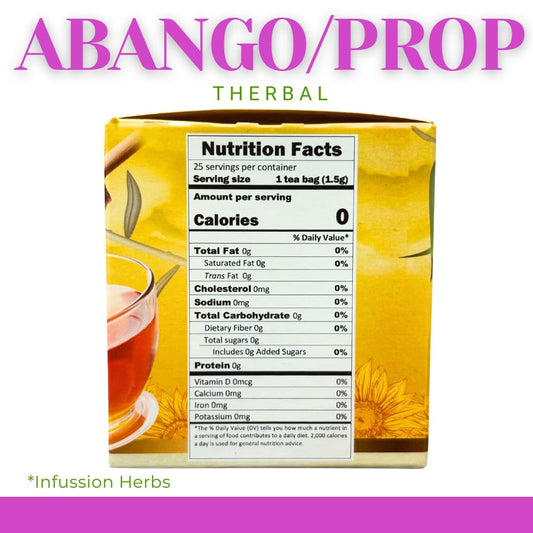 Therbal Abango Herbal Tea with Propolis & Echinacea – 25 Tea Bags – Natural Caffeine-Free Infusion – Winter Herbal Blend
