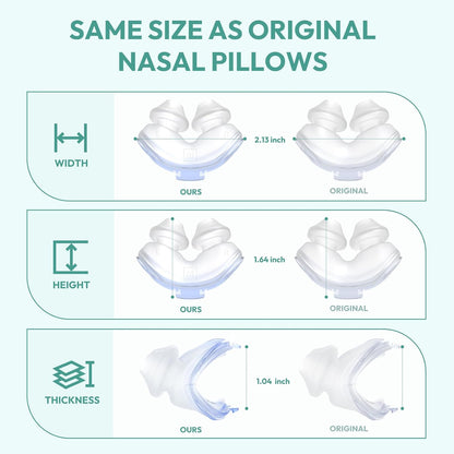 Replacement Nasal Pillow Cushion for ResMed AirFit P10, Ultra-Soft Silicone, Better Sealing, Minimize Leakage, Reduce Pressure Points, CPAP Supplies Accessories, Size Large