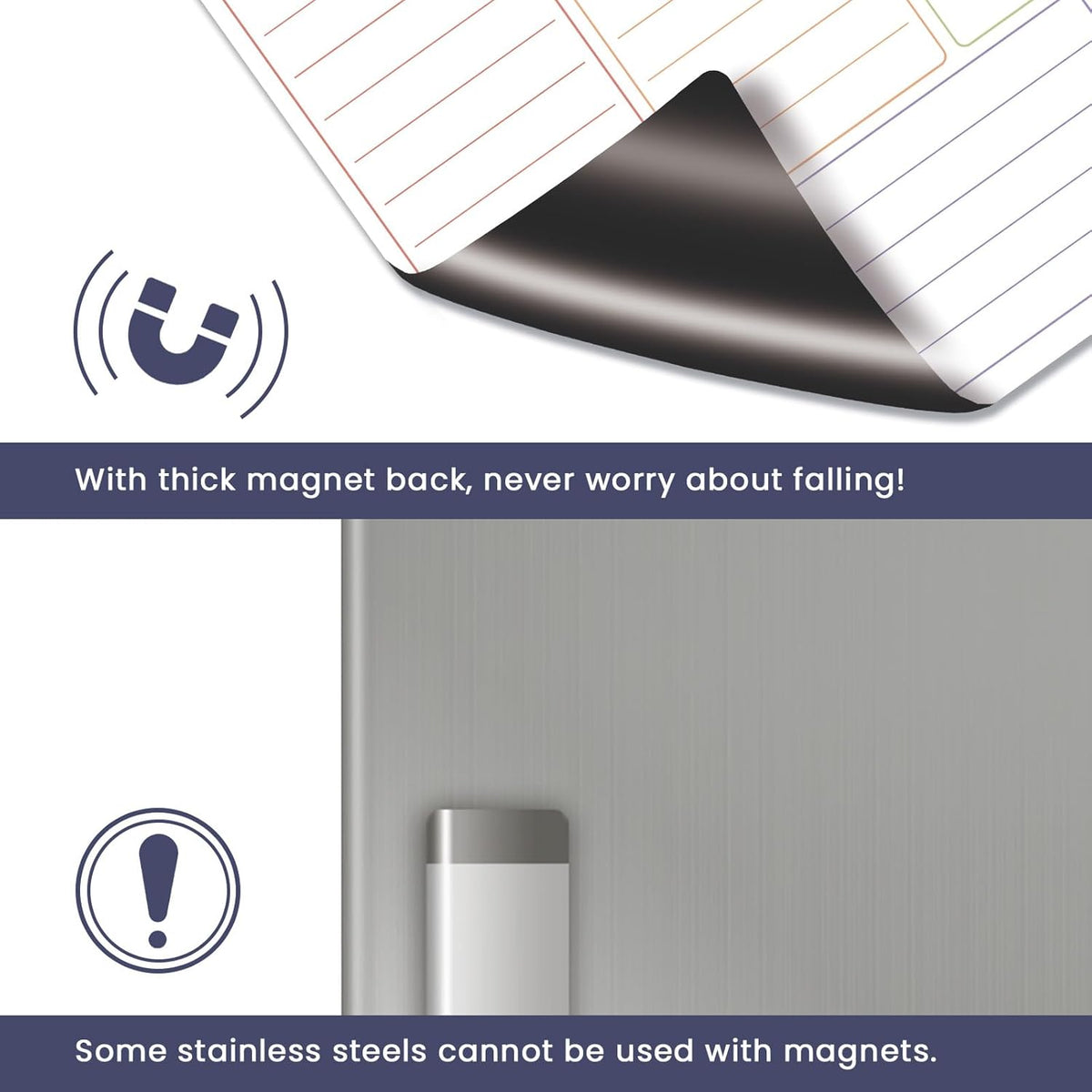 ALEZEL Magnetic Weekly Calendar Whiteboard for Fridge