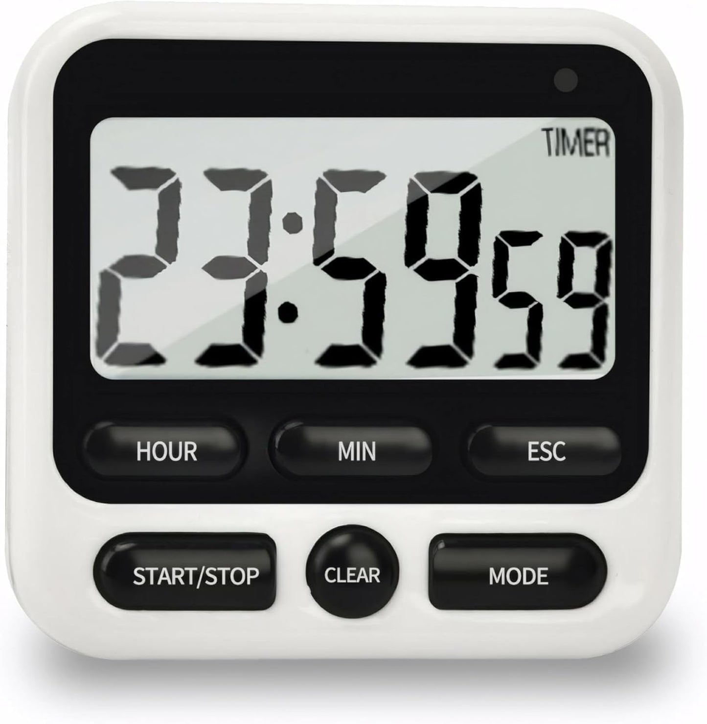 NKOVE Digital Kitchen Timer 24 Hour Clock and Alarm Function with Silent or Alarm Manual Switching Count UP or Down and Memory Function for Cooking, Baking, Meeting