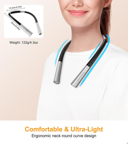 Gritin Book Light,Eye Caring 3 Colors & Stepless Dimming Neck Reading Light