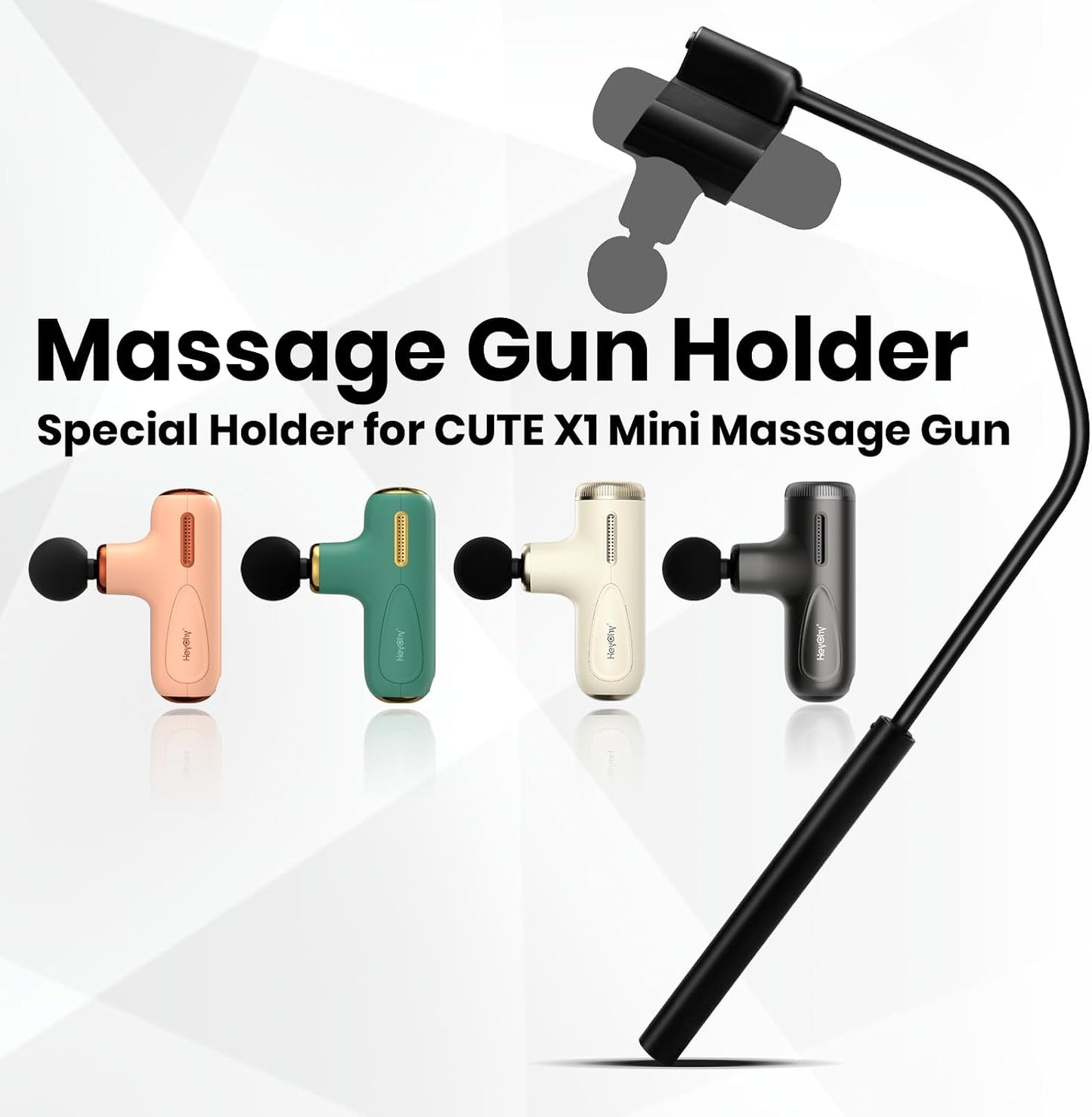 HEYCHY Massage Gun Holder, Massager Holder, Works with C1 Mini and Max | Hard-to-Reach Areas Ergonomic Design Secure Hold Comfortable Grip