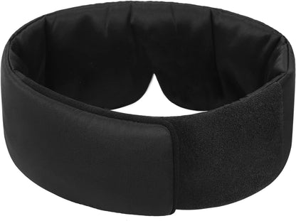 Alaska Bear Sleep Mask Silk Eye Cover with Shaped Pad, Machine Washable | Pressure-free Sleeping, Foam Insert, Upgrade Contour Over Conventional Flat Satin Eye Masks
