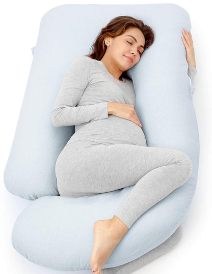 Momcozy Cooling Pregnancy Pillow - U Shaped Full Body Maternity Pillow