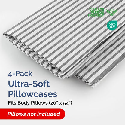 Standard Pillow Cases Set of 10 - Ultra Soft Hotel Quality Pillowcase Covers - Comfy, Cozy & Wrinkle Free - Shrink, Stain and Fade Resistant - Machine Washable Pillow Protectors - 10 Pcs Set - White - Colors B