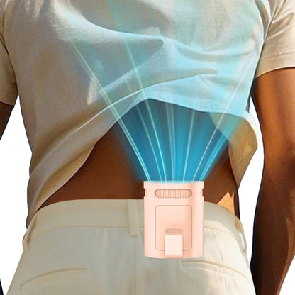 Portable Fan Clip on Pants-Personal Little Light Weight Waist Fan Coolclip Belt Hip Pocket Hard Hat,Wireless Wear Charging Battery Powered Quiet Undershirt Waist Band Coolclip Fans Adult Kid White