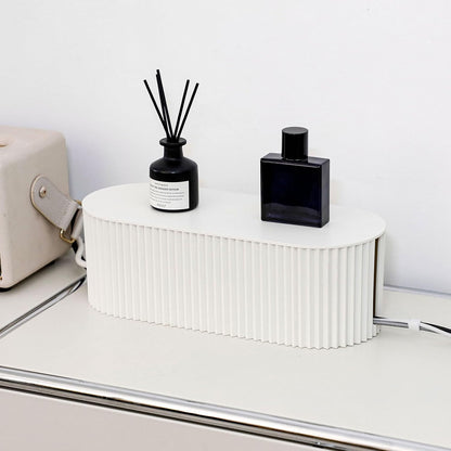 White Cable Box Organizer, Small, Plastic