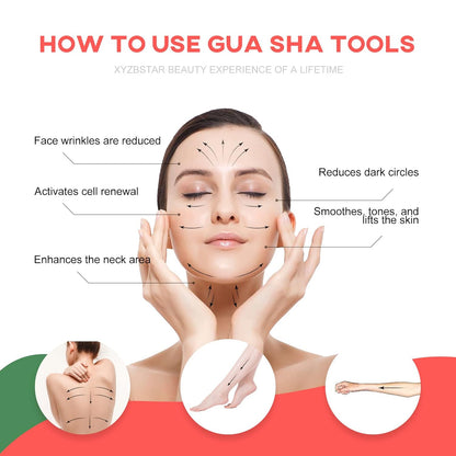 Jade Roller for Face, Facial Roller Massager Skin Care Tool, Gua Sha Facial Tools for Face, Neck, Eyes, Reduce Puffiness of The Skin - White