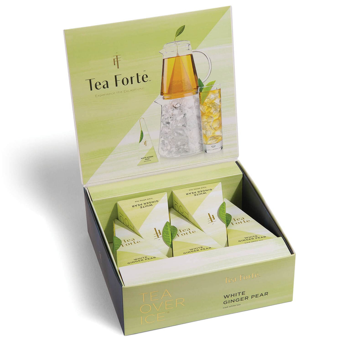 Tea Forte Tea Over Ice White Ginger Pear Tea, 5 Pyramid Infusers