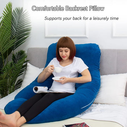 60 Inch Pregnancy Pillow for Sleeping, Extra Large U Shaped Body Pillow, Maternity Pillow for Pregnant Women with Velvet Cover (Dark Grey)