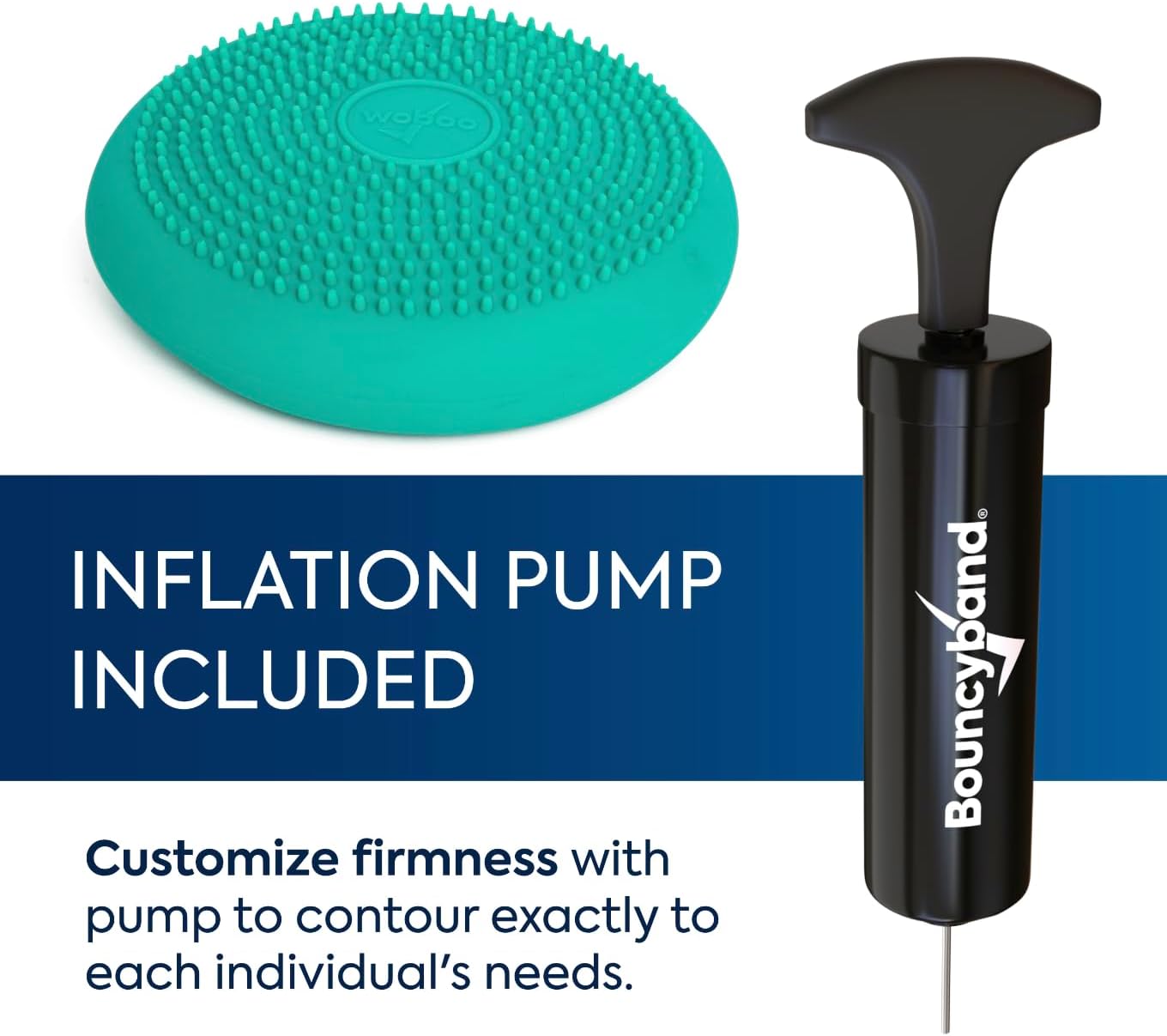 Bouncyband – Wiggle Seat – Purple, 13” D – Large Sensory Cushion for Kids Ages 6-18+ – Promotes Active Learning, Improves Student Productivity, Includes Easy-Inflation Pump