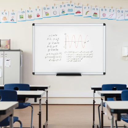 VIZ-PRO Magnetic Dry Erase Board, 36 X 24 Inches, Silver Aluminium Frame