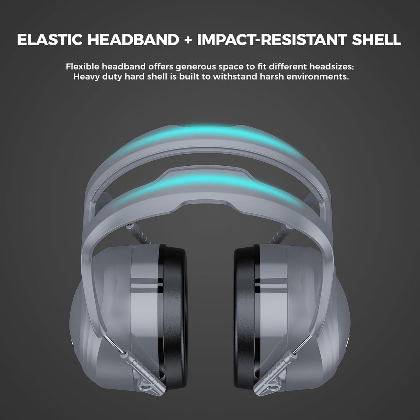 ProCase Extra Large SNR 37dB Noise Cancelling Headphones NRR 30dB Ear Muffs | Hearing Protection for Adults Noise Reduction, Wide Size Adjustment and Comfortable