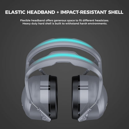 ProCase Extra Large SNR 37dB Noise Cancelling Headphones NRR 30dB Ear Muffs | Hearing Protection for Adults Noise Reduction, Wide Size Adjustment and Comfortable