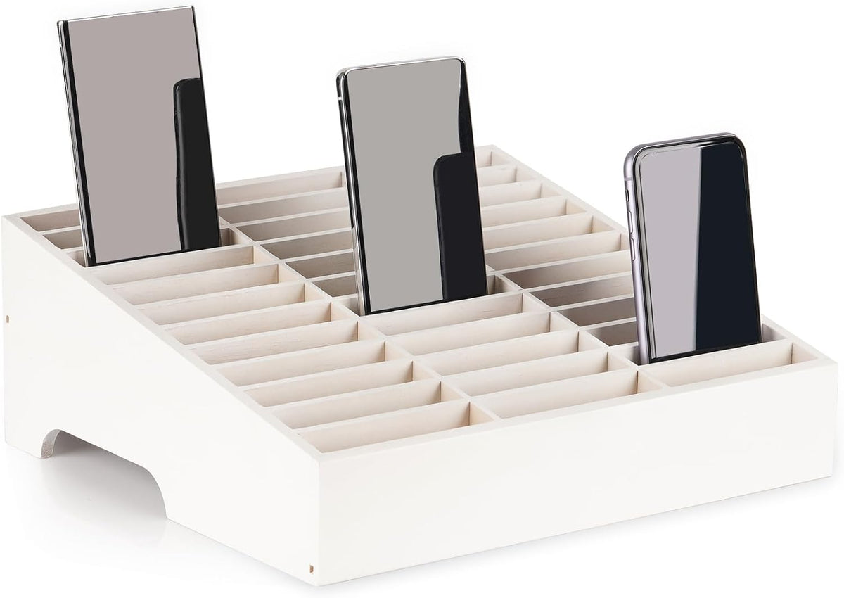 36 Slots Cell Phone Holder Classroom, Wooden Phone Lock Box