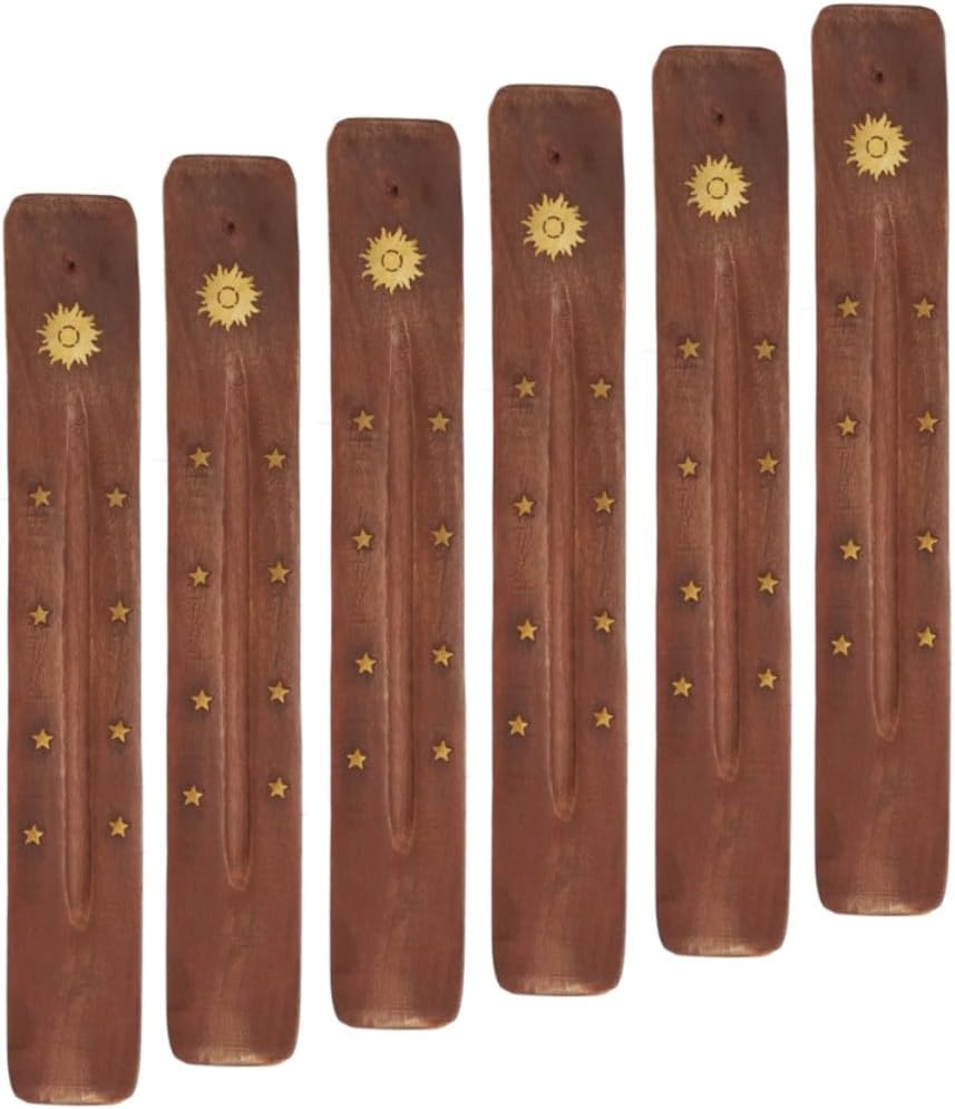 Hosley Wood Incense Holder Sun 10 Inches Ideal Gift for Wedding, Aromatherapy, Zen, Spa, Reiki, Meditation