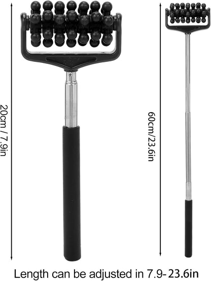 Ymiko Massage Stick for Men and Women – Telescopic Granular Body Roller for Neck, Back, Legs – Portable Home Muscle Relief Tool (Black)