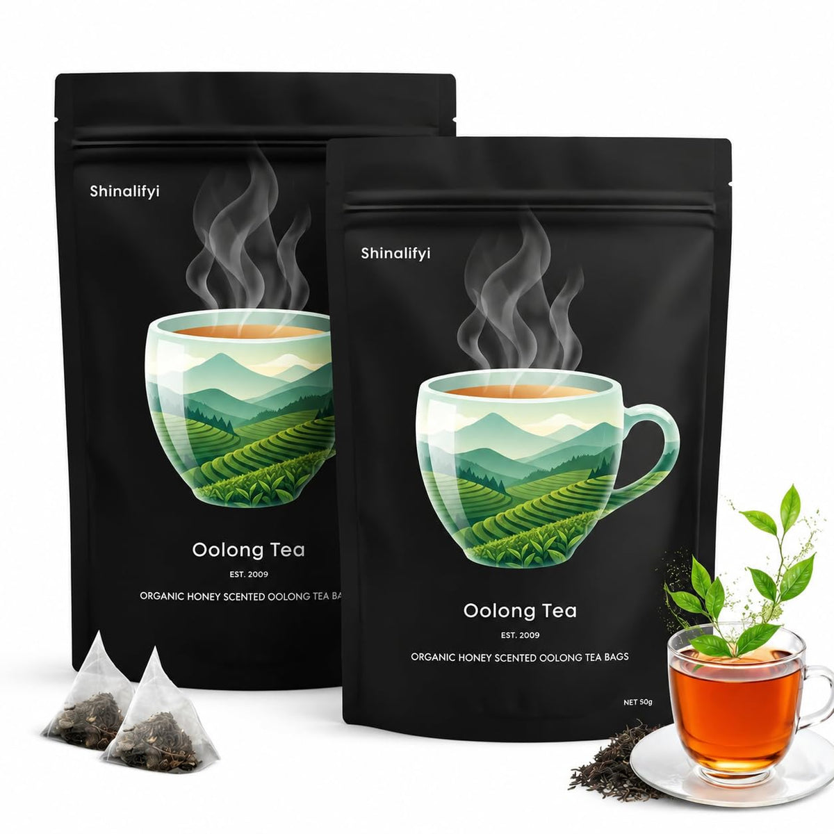 New Oolong Tea Whole Leaf Tea Bags,Help Cortisol Balancing Calming for Stress Relief, Digestion and Metabolism,High-Altitude Grown Loose Leaf Tea,Smooth, Aromatic,Vegan, Non-GMO,20 Bags(2)